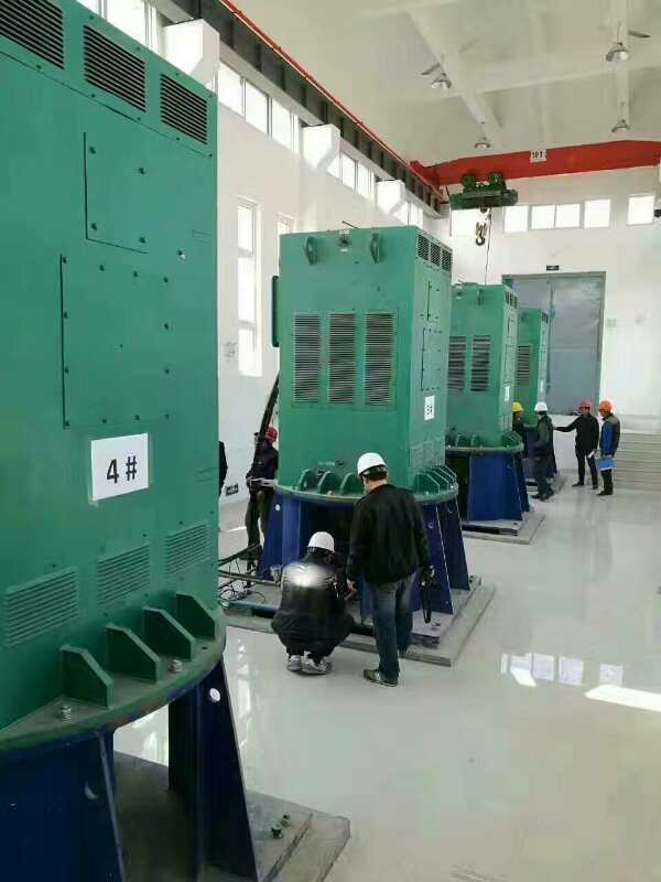 YKK630-12某污水处理厂使用我厂的立式高压电机安装现场